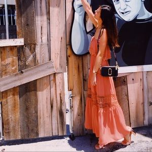 Soft coral color dress